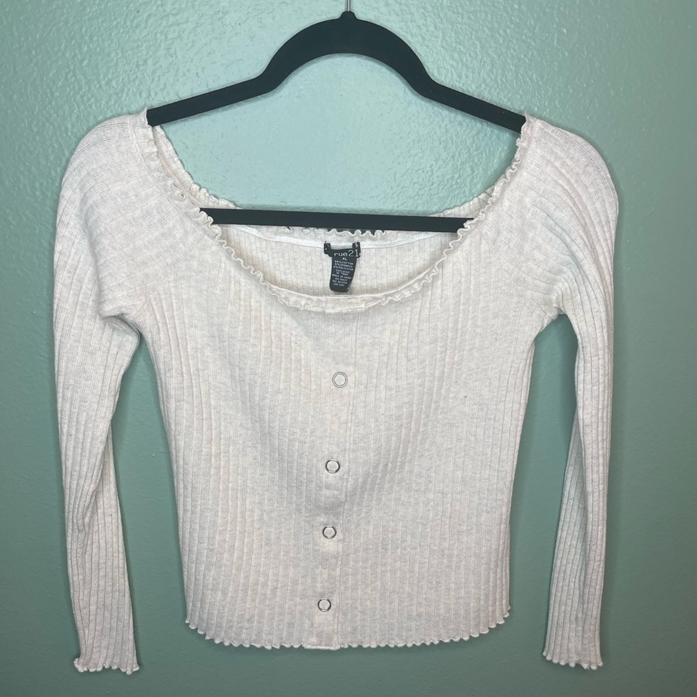 Beige Crop Top
